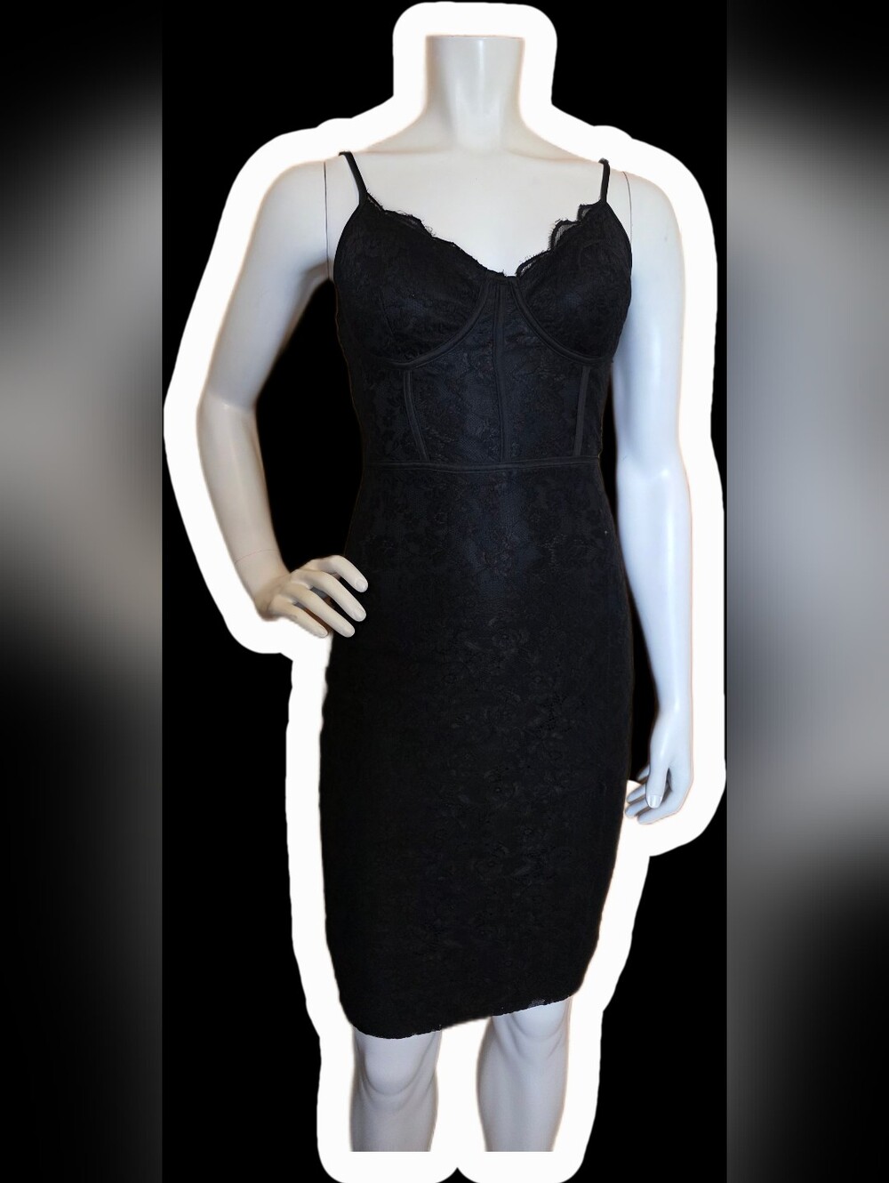 Streetwear Society Black Lace Bodycon Slip